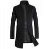 Men's mid-length slim coat woolen coat trench coat jacket