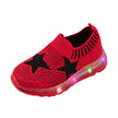 Children's Light Shoes Girls Casual Shoes Girls Flying Weaving Shoes Stars Shoes Shoes Children's Shoes Net Shoes