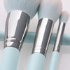 12 light blue makeup brushes