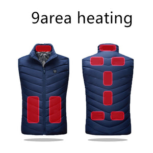 USB interface smart heating vest for men and women