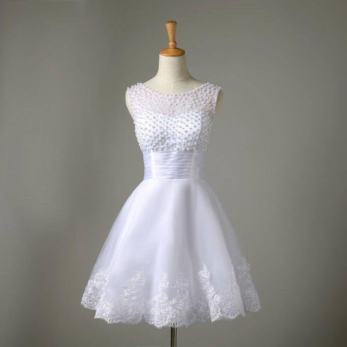 Lace Bridal Wedding Short Dress