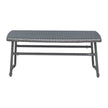 Rectangular Grey Finish Tempered Glass Coffee Table with Aluminum