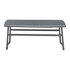 Rectangular Grey Finish Tempered Glass Coffee Table with Aluminum