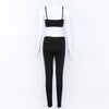 Yoga Set New  Solid Crop Top Long Pant Women Suit Two Piece Set