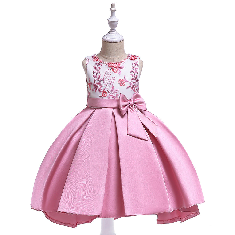 New Foreign Trade Girls Twill Satin Cloth Children's Dress Drag