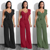 Women shoulder ruffled jumpsuit