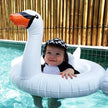 White swan swimming seat small animal swimming ring