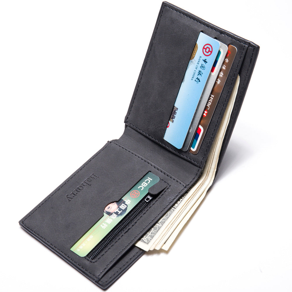 Fashion Alpscommerce Men Wallets Mens Wallet with Coin Bag Zipper Small Money Purses New Design Dollar Slim Purse Money Clip Wallet