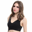 Front Cross Side Buckle Lace Side Non-Wire Sports Fitness Bra