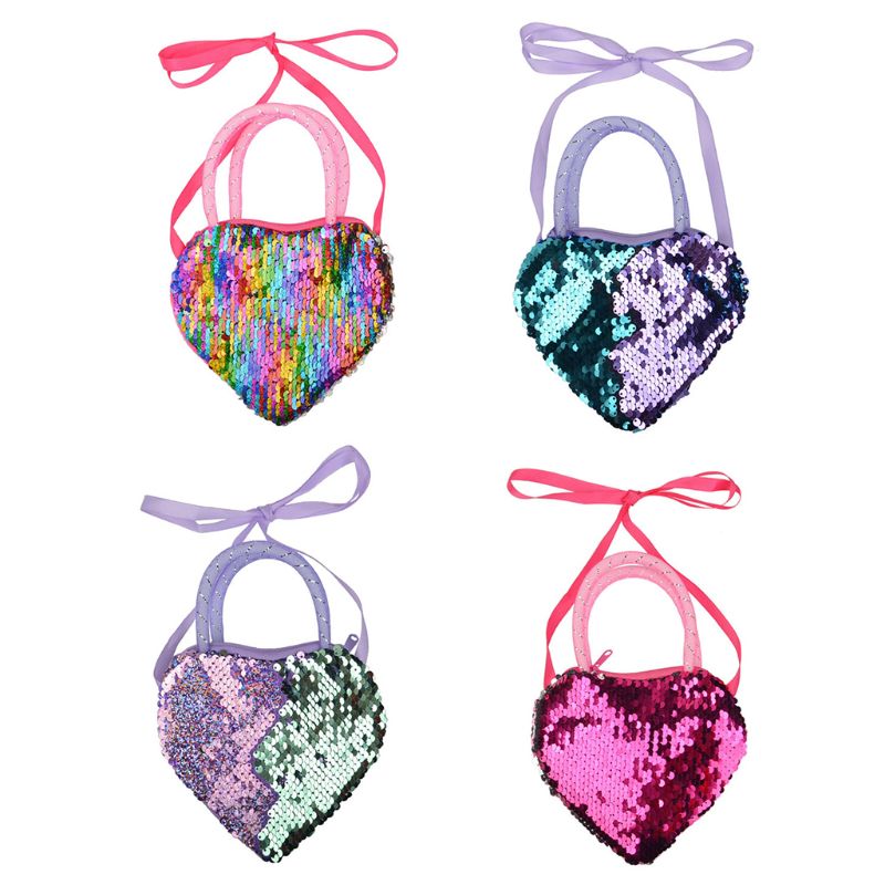 Cute Heart Shape Girls Kids Purse Handbag