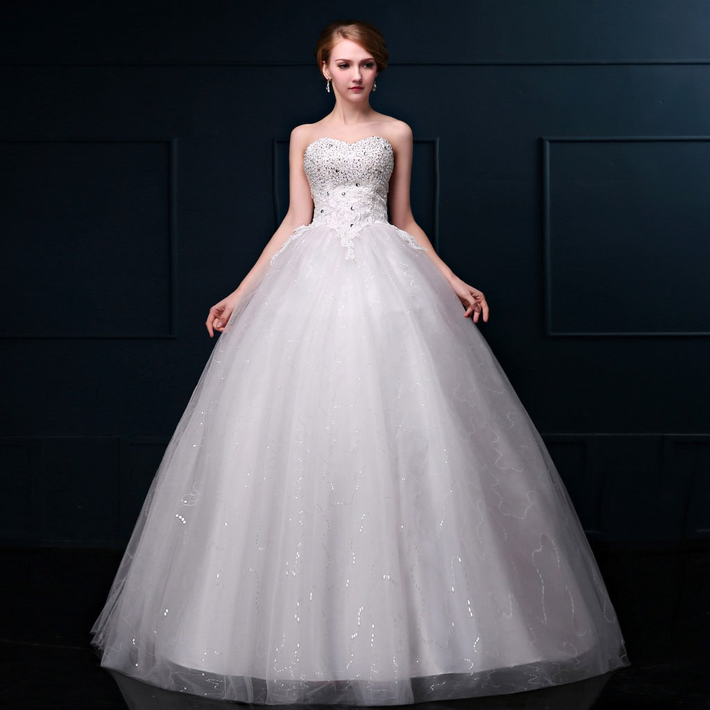 new high-end tube top wedding dress slim slim body wedding bride wedding large size dress