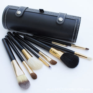 Barrel makeup brush set