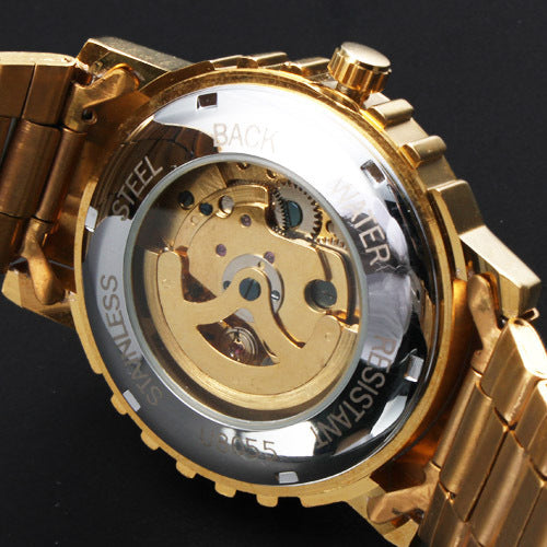 A Full Automatic Winner Men's Automatic Mechanical Table, Men's Automatic Mechanical Watch Steel Strip