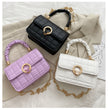 Popular embroidery thread all-match messenger chain small square bag