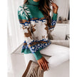 Turtleneck Elk Christmas Jacquard Knitted Sweater