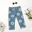 Girls Jeans Kids Fashion Print Denim Long