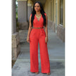 High Waist V-neck Wide-leg Pants Irregular Suit With Belt