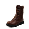 Winter high top men's shoes leather military boots men's plus fleece high top Martin boots