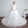 Bride wedding wedding Korean fashion Princess trailing wedding dress Alpscommerce new lace strap wedding dress