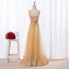 new gold wedding dress skirt host female banquet evening dress party