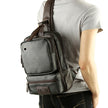 A Mo Tis Leather Backpack Bag trend of Korean men's casual outdoor sport for men chest Bag Satchel