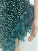 Women's Strapless Backless Sequin Slit Dress