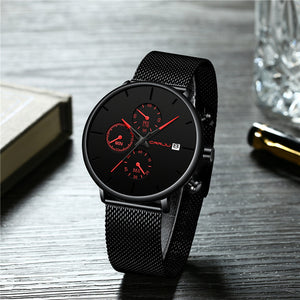 Waterproof quartz watch men