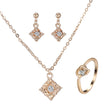 Alpcamers Diamond necklace, earring, ring, lady jewelry set