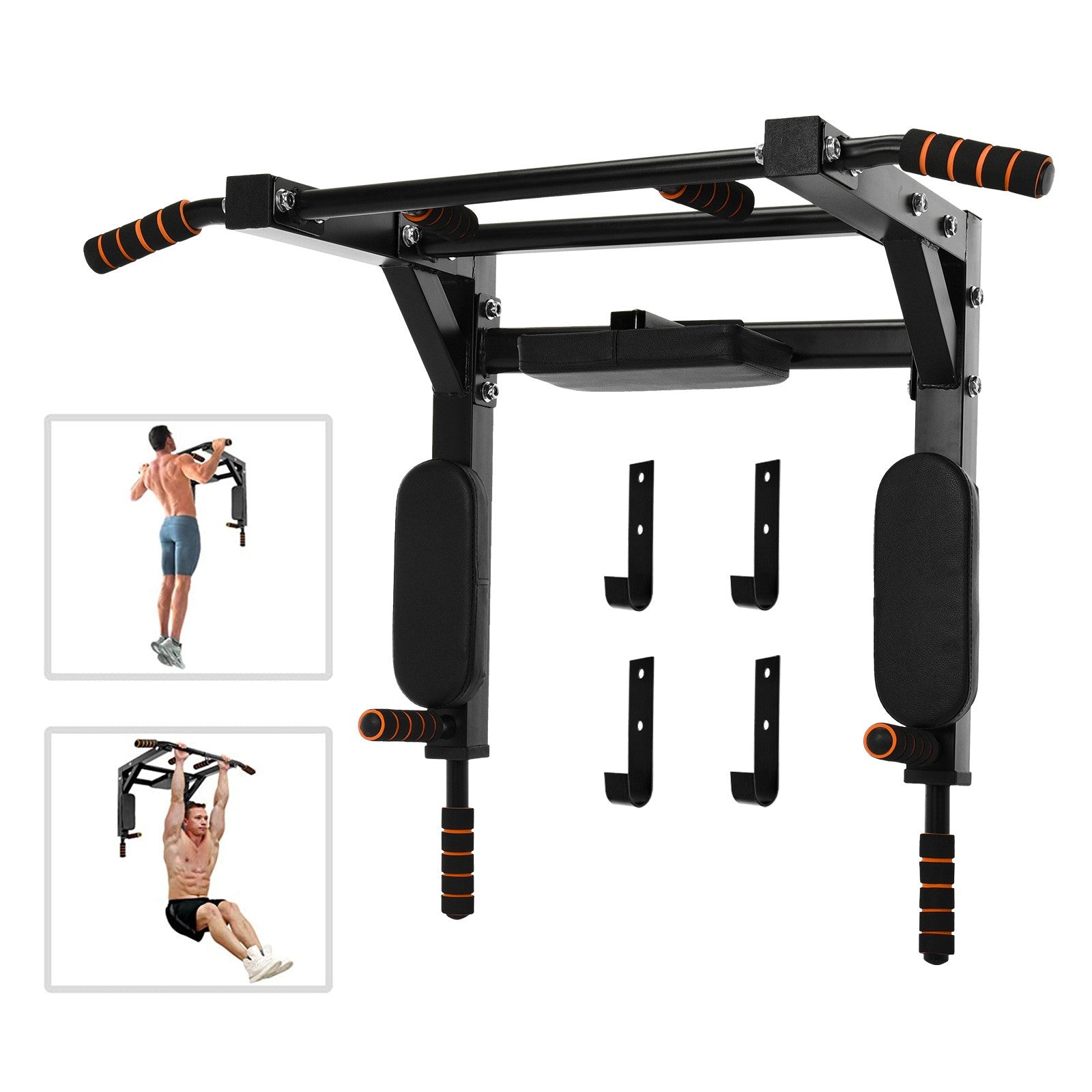 Multifunctional Wall-Mounted Pull Rod/Chin Up Rod, Indoor Home Gym Exercise