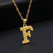 26 letters gold-plated pendant necklace