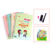 Reusable Practice Copybook Print Handwiriting Workbook Reusable Writing Practice Book, 4 Books With Pen