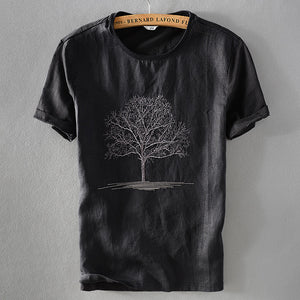 Embroidered short sleeve in a tree