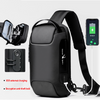 Waterproof USB Anti-theft Bag Men Oxford Crossbody Shoulder Bag Sling Multifunction Short Travel Messenger Chest Pack