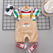 Rainbow Bib Pants Girls Baby Kids