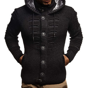 Sweater Men's Hooded Knitted Cardigan Jacket