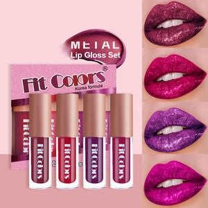 Metallic Non-stick Cup Pearlescent Diamond Lip Gloss