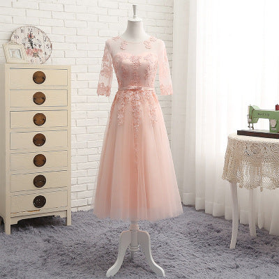 Wedding mid-length banquet evening dress