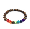 Agate molten rock 8mm energy volcanic stone chakra colorful beads bracelet string