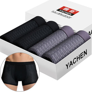 Silky mesh boxer briefs