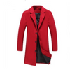 New Mens Solid Color Casual Business Woolen Coats