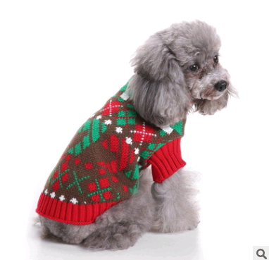 Pet Christmas Sweater Knit Turtleneck Pet Clothes Sweater Dog Sweater