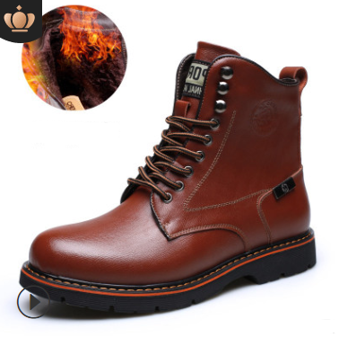 men's casual Martin boots men's plus velvet boots, shoes fashion military boots