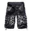 Men's Denim Loose Casual Five-point Overalls Camouflage Shorts