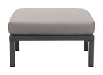 Dark Gray and Gray Sunproof Fabric Gray and White Outdoor Ottoman