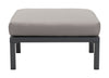 Dark Gray and Gray Sunproof Fabric Gray and White Outdoor Ottoman