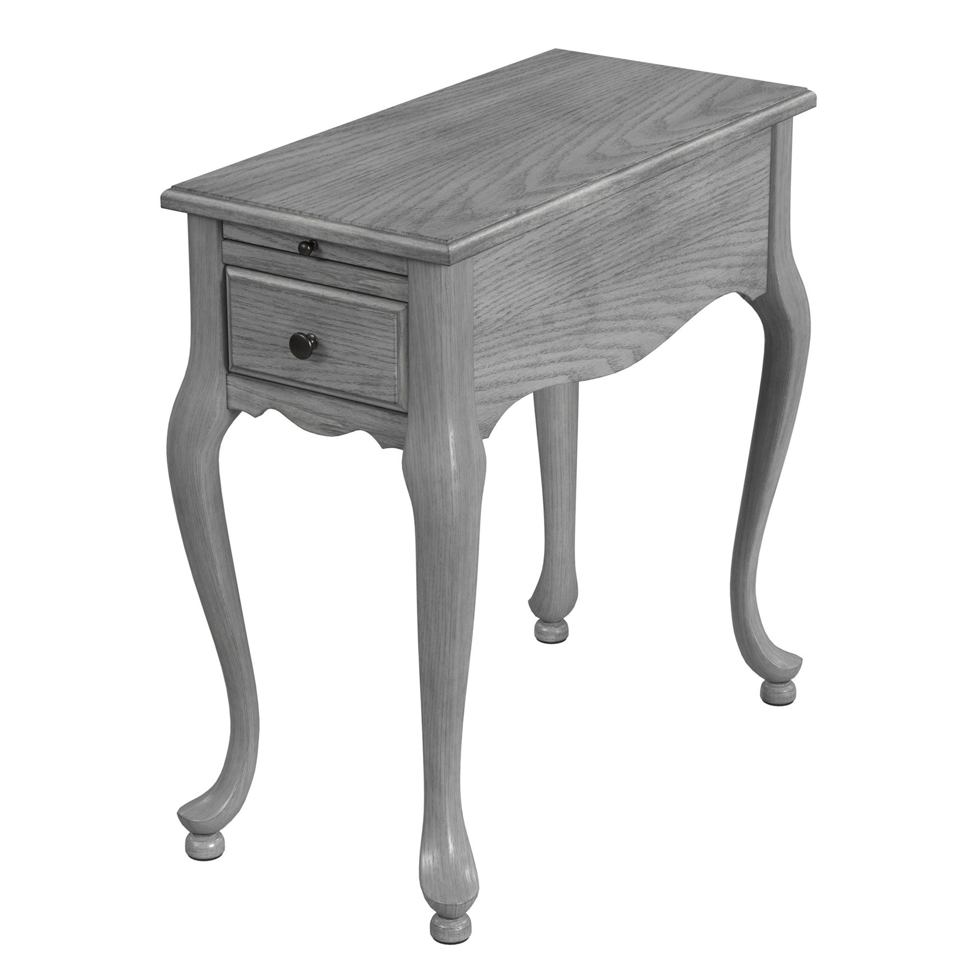 Croydon One Drawer with Pullout Side Table - Gray