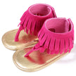 summer new girls sandals wholesale retro tassel flannel baby sandals