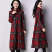 Woolen Dress Large Size Retro Plaid Autumn And Winter