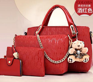 Alpscommerce  handbags embossed four piece ladies bag shoulder diagonal handbag