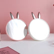 Rabbit heart desk desktop small round makeup mirror